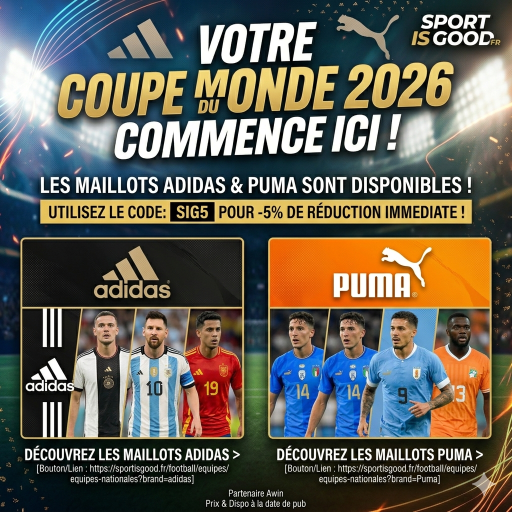 Maillots Coupe du Monde 2026 Adidas et Puma