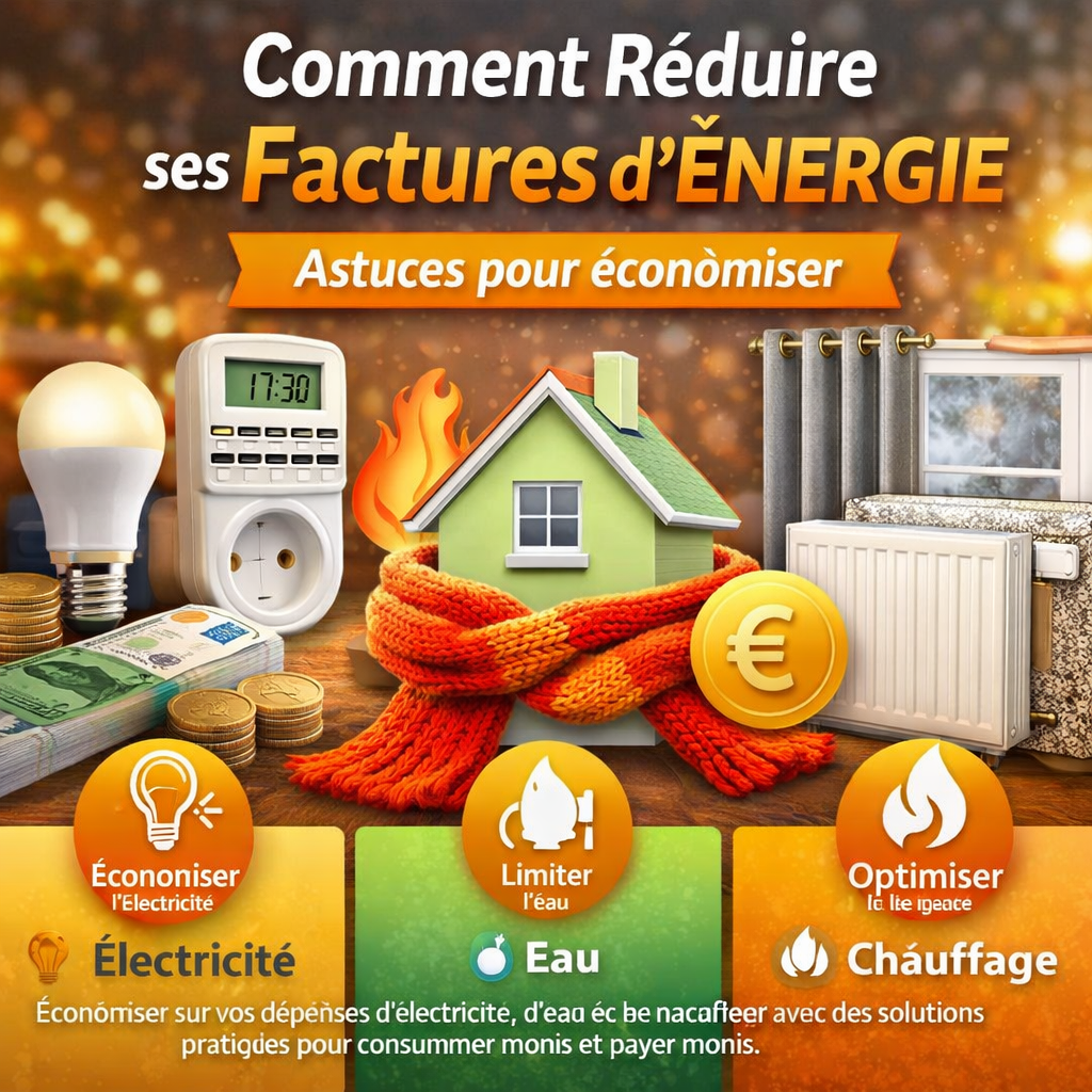 réduire facture énergie maison économies électricité chauffage consommation énergie