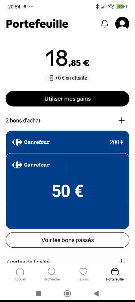 Preuve gains cashback Joko