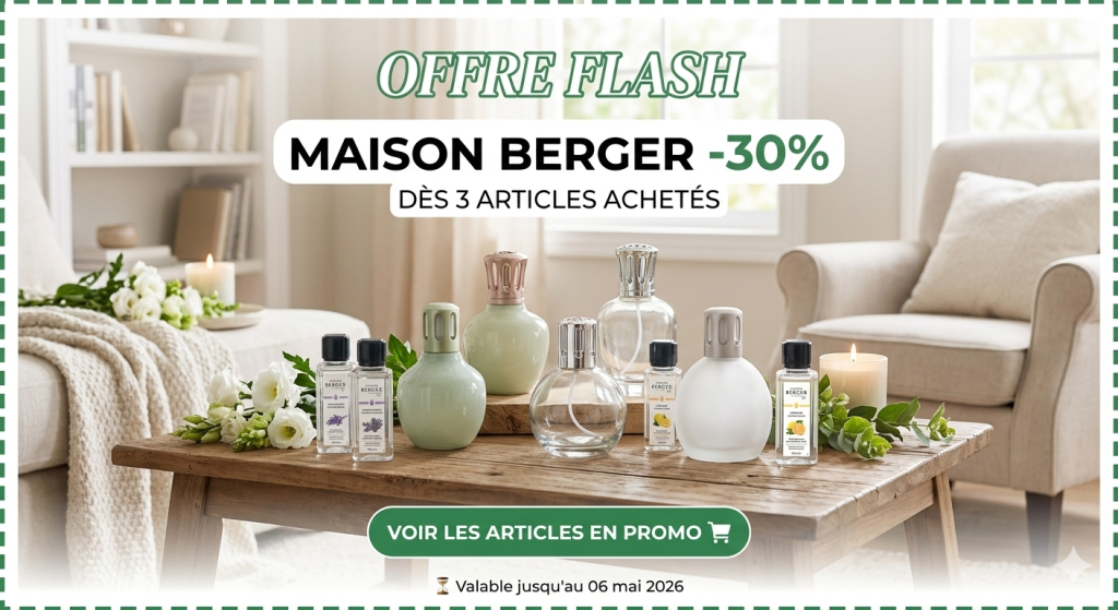 Offre Flash Maison Berger -30% dès 3 articles achetés