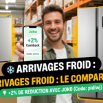 Comparatif de prix entre un réfrigérateur 2 portes Valberg à 209,96€ et un réfrigérateur américain Valberg à 399,96€ chez Electro Dépôt avec une offre de 2% de cashback Joko.