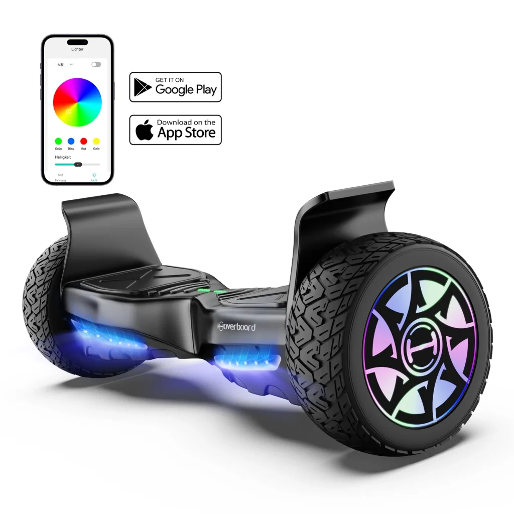 Hoverboard tout-terrain iHoverboard H8MAX noir pneus 8,5 pouces