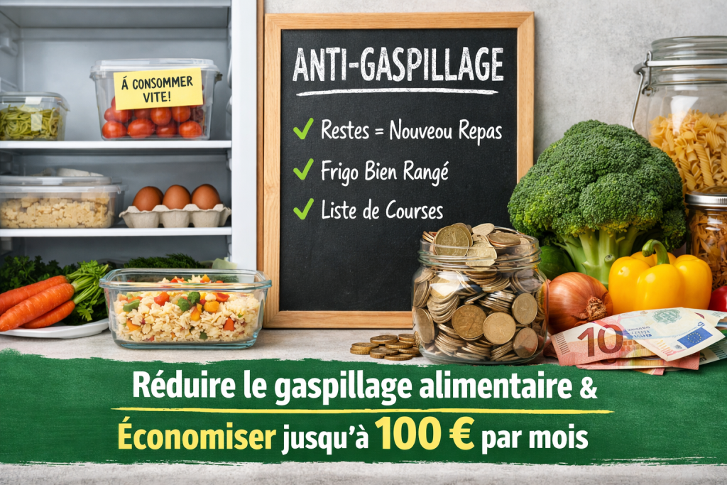réduire gaspillage alimentaire courses économies organisation frigo