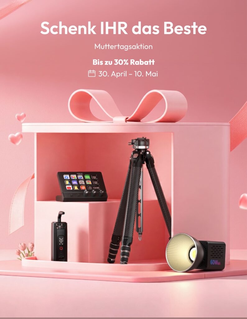 Ulanzi Mother's Day 2026 : Promo Incroyable jusqu'à -30% ! 7 Offre Ulanzi Mother's Day 2026 - Jusqu'à 30% de réduction sur le matériel vidéo et photo.