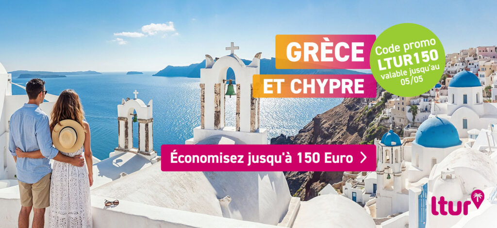 Code promo ltur : Jusqu'à -150€ sur vos Vacances (Incroyable Offre 2026) 1 Code promo ltur 150 euros de réduction vacances Grèce et Chypre 2026.