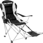 Chaise de camping Kirkjubour pas cher à 18€ : Offre de Dingue ! 11 Chaise de camping Kirkjubøur Asgard rembourrée avec repose-pieds noir en promotion