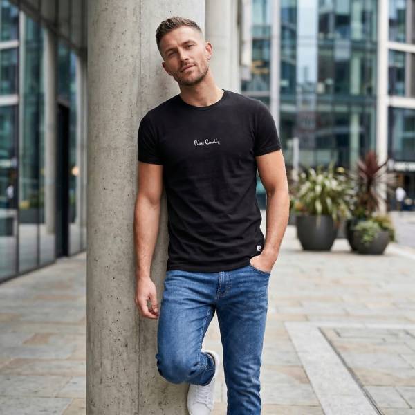 T-shirt Pierre Cardin homme brodé 100% coton en promotion à 6,99€