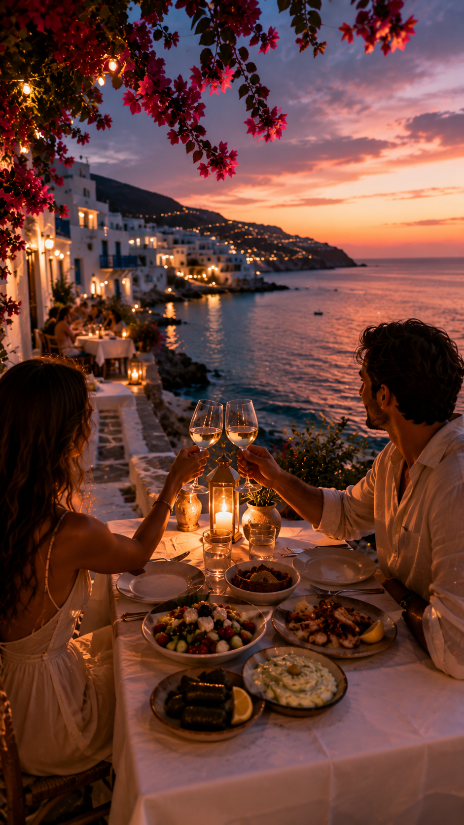 Crète 2026 : découvrez le séjour parfait pour des vacances de rêve au soleil ☀️ 4 Dîner romantique en terrasse face à la mer lors d'un séjour en Crète mémorable