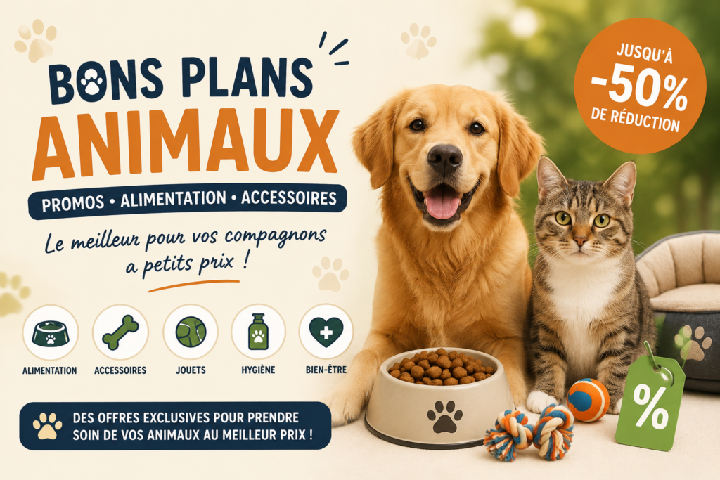 🐾 Animaux & Compagnons 1 Meilleurs bons plans animaux pour chien et chat