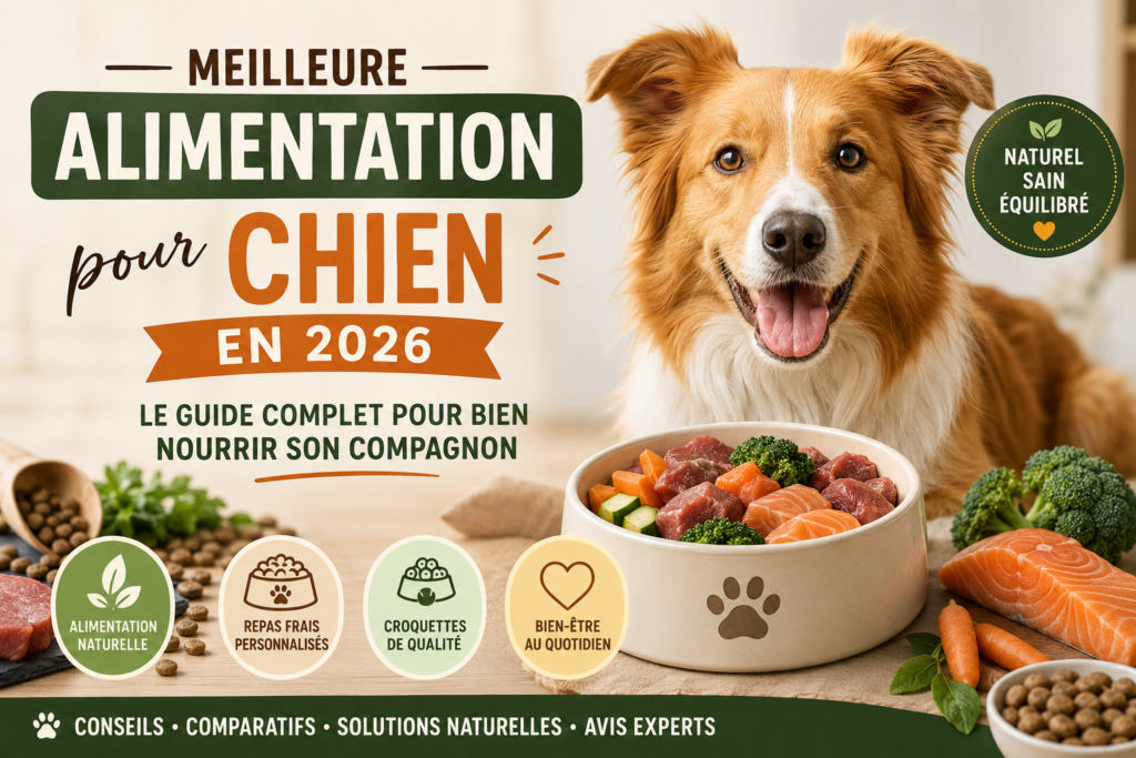 Alimentation du chien : comprendre ses besoins avant de choisir ses repas 1 Meilleure alimentation pour chien en 2026 : guide complet sur l'alimentation naturelle, les repas frais et les croquettes de qualité.