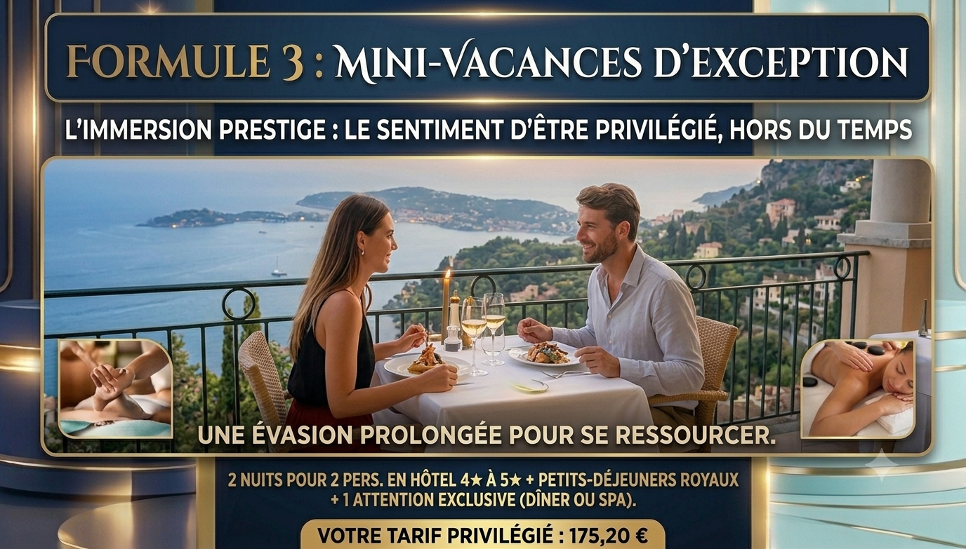 Formule 3 Immersion Prestige avec l'offre bon plan Weekendesk mini-vacances d'exception