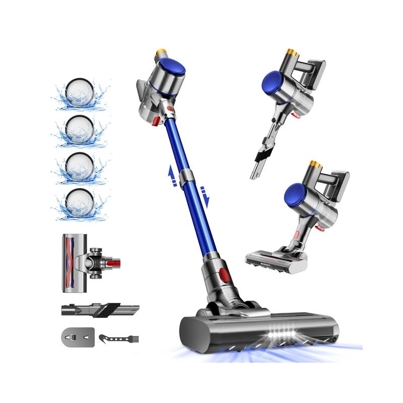 Aspirateur N870 sans fil Daynee, 45000 Pa, 50 min, 1,6 L, 4 filtres HEPA, pour poils d'animaux, tapis, sols durs